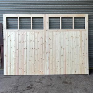6 pane wooden garage door