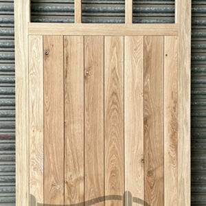 3 pane oak garage side door