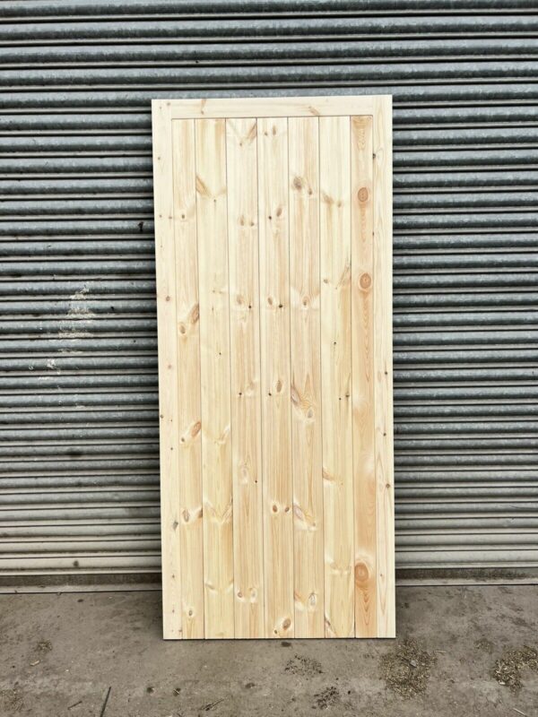 Front of Full Board Wooden Side Door