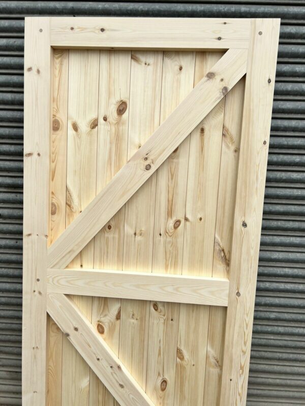 Rear of Super Heavy Duty Wooden Full Board Garage Side Door
