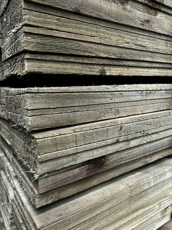 Stacked pile of rough sawn timber in timber yard