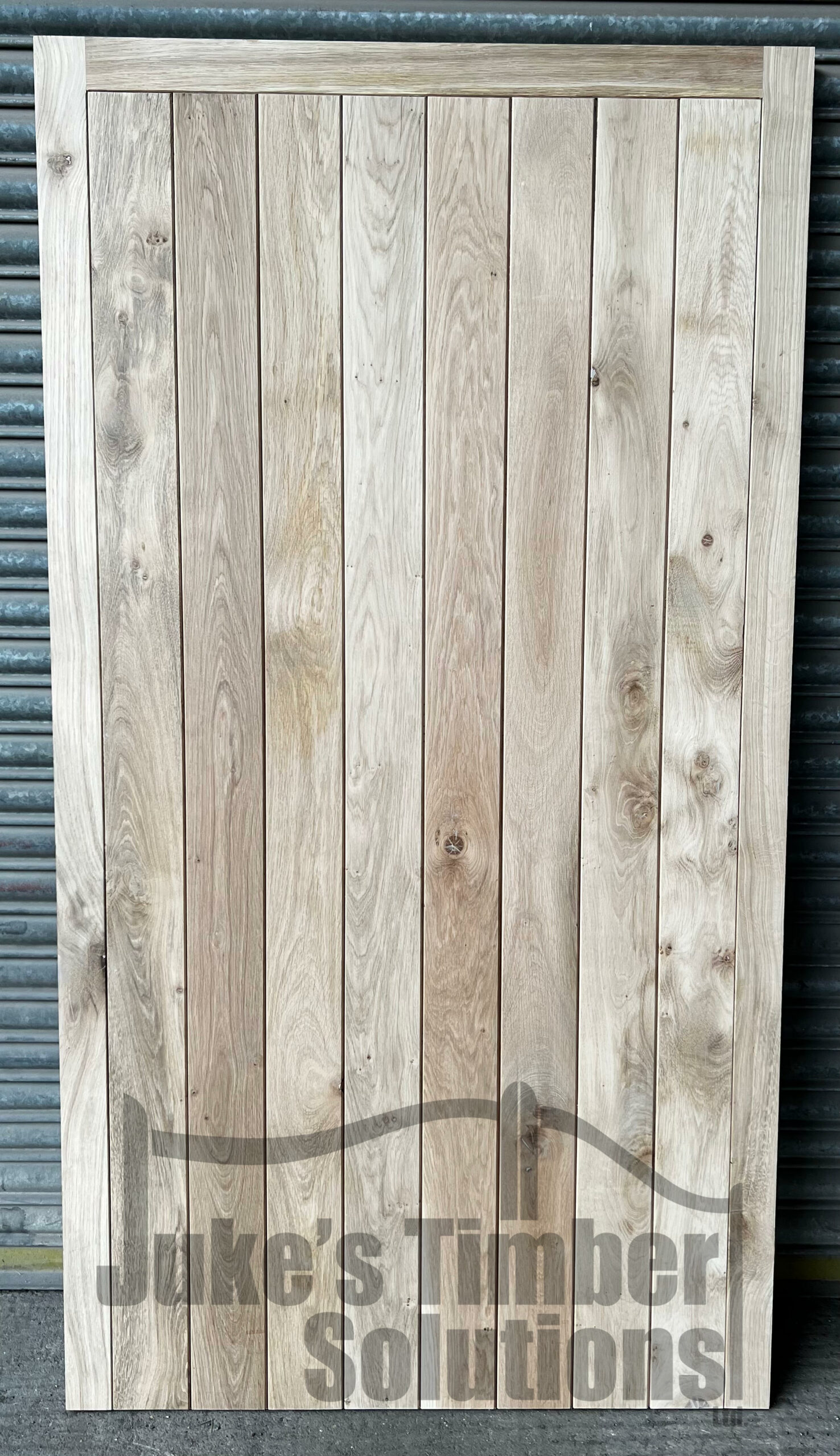 Oak full board garage side door
