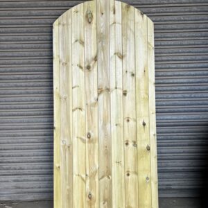 6ft Curved Top Tanalised matchboard garden side gate