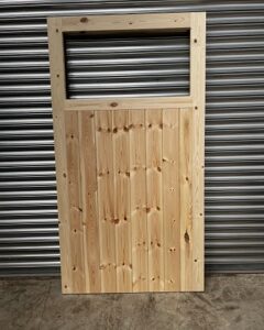 Single pane wooden side garage door