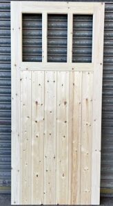 3 pane wooden side garage door