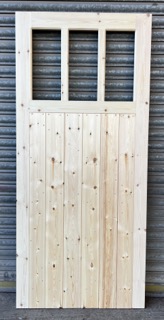 3 pane wooden side garage door