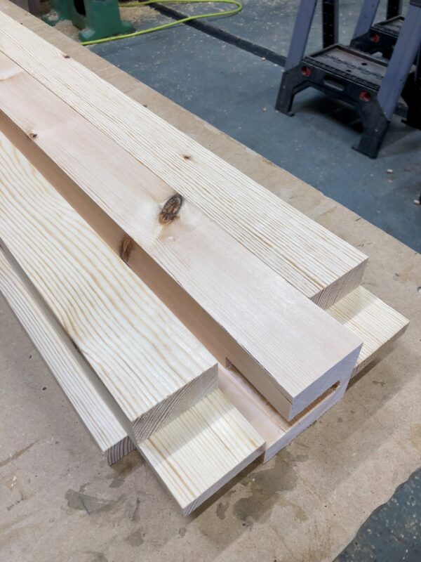 Wooden planks for garage door frames