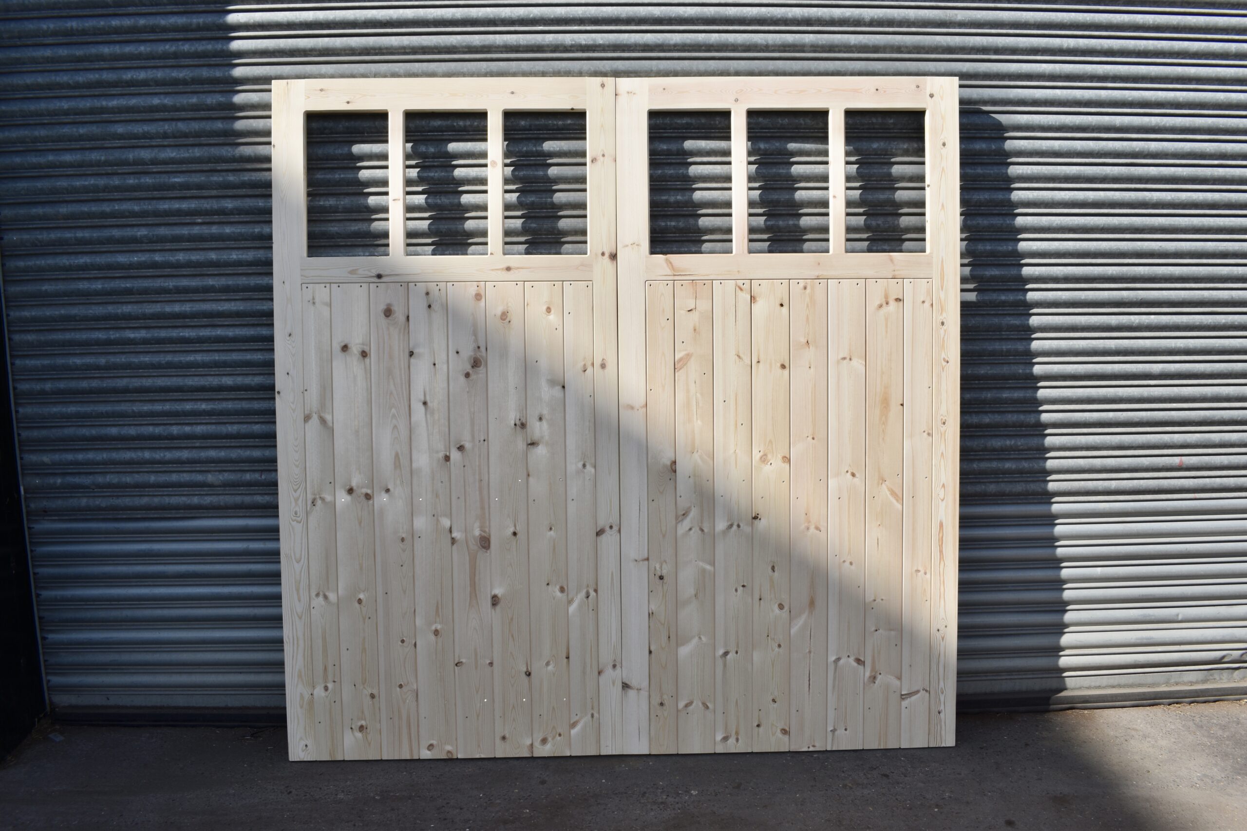 Heavy Duty 6 Pane Wooden Garage Door