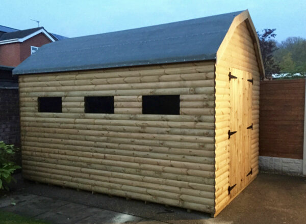 8x12 loglap garden shed