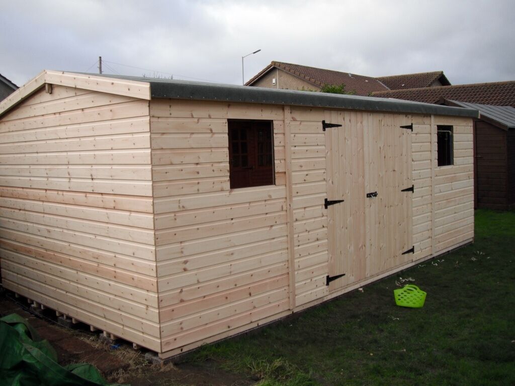 10x20 apex heavy duty shiplap shed in garden