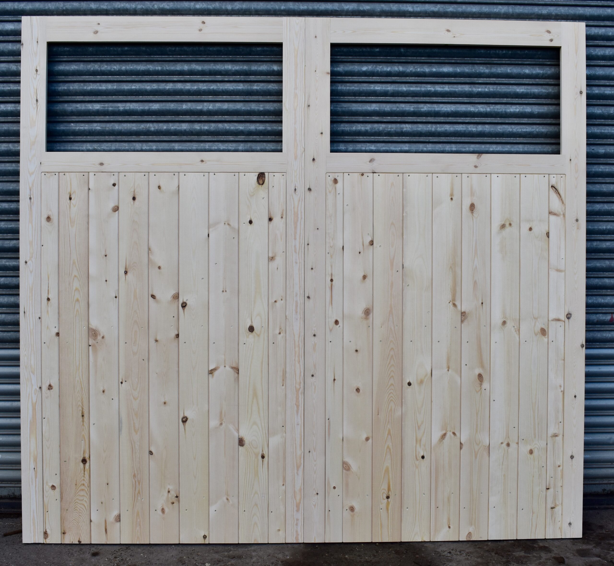 Heavy duty wooden garage doors