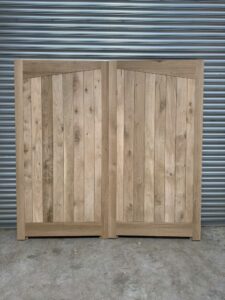 Hard wood garage doors